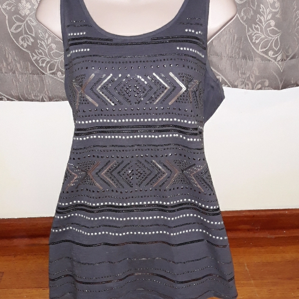 NWOT embellished maurice's tank top size L